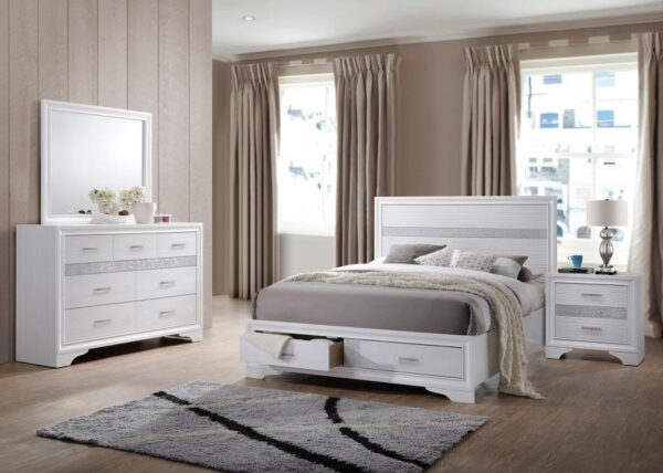 Queen Bedroom Set White Miranda 4-piece