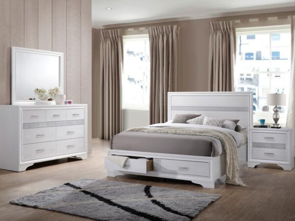 Queen Bedroom Set White Miranda 4-piece