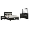 Queen Bedroom Set Black Miranda 4-piece