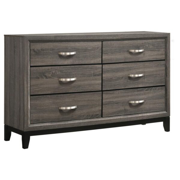 Queen Bedroom Set Grey Oak Watson Four-piece