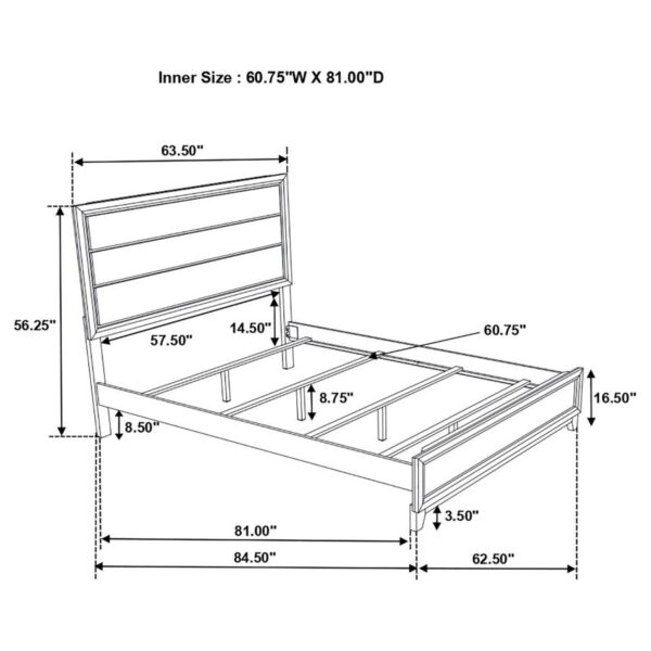 Queen Bedroom Set Grey Oak Watson Four-piece