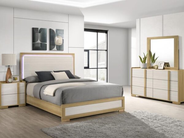 Queen Bedroom Set Natural Hyland 4-piece