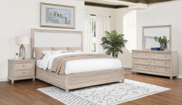 Queen Bedroom Set Washed Oak Pembroke 4-piece
