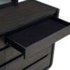 Queen Bedroom Set Burnished Black Leandro 4-piece
