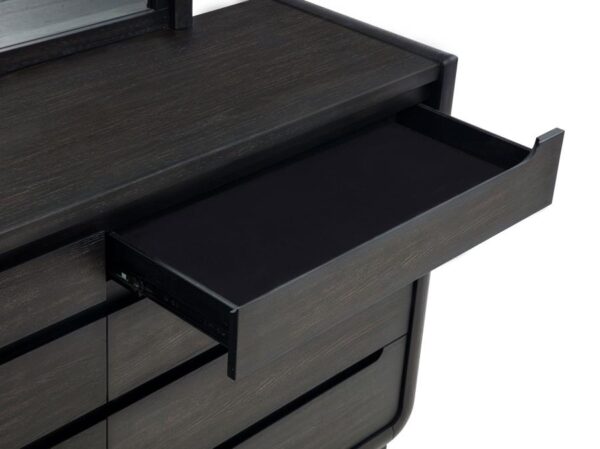 Queen Bedroom Set Burnished Black Leandro 4-piece
