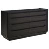 Queen Bedroom Set Burnished Black Leandro 4-piece