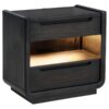 Queen Bedroom Set Burnished Black Leandro 4-piece
