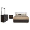 Queen Bedroom Set Burnished Black Leandro 4-piece