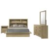 Queen Bedroom Set Light Oak Hendricks 4-piece
