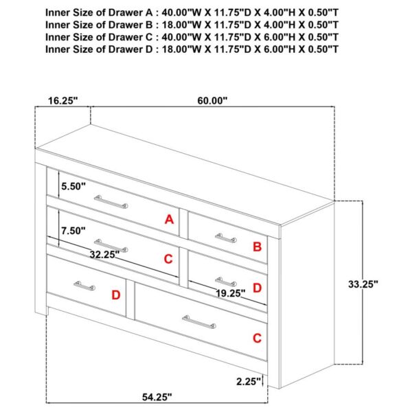 Queen Bedroom Set Light Oak Hendricks 4-piece