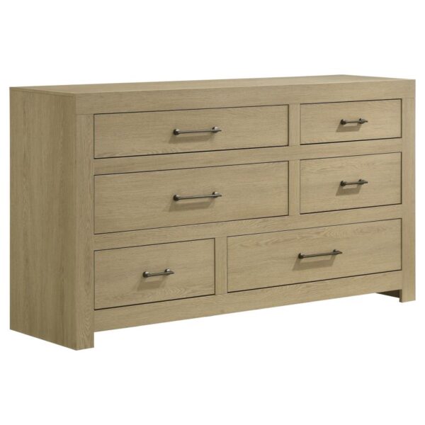 Queen Bedroom Set Light Oak Hendricks 4-piece