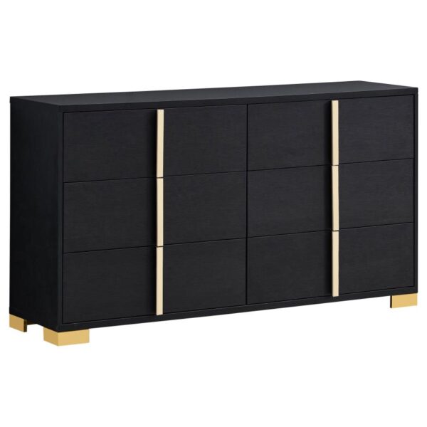 Queen Bedroom Set Black Marceline 4-piece