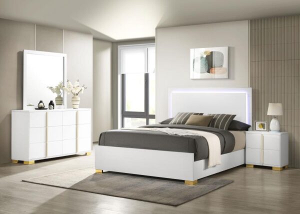 Queen Bedroom Set White 4-piece