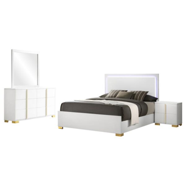 Queen Bedroom Set White 4-piece