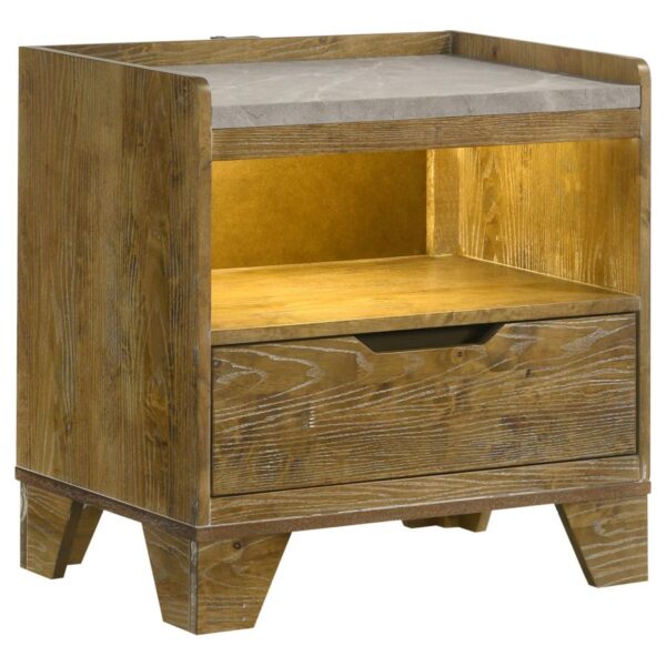 Queen Bedroom Set Medium Oak Henderson 4-piece