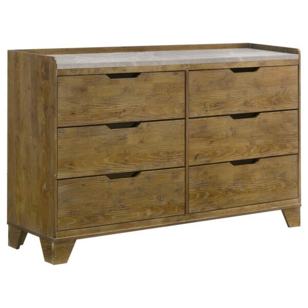 Queen Bedroom Set Medium Oak Henderson 4-piece
