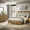 Queen Bedroom Set Medium Oak Henderson 4-piece