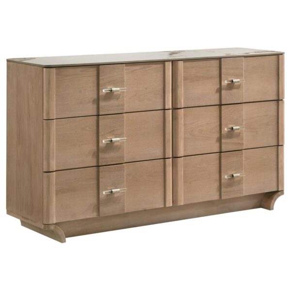Queen Bedroom Set Light Oak Leanne 4-piece