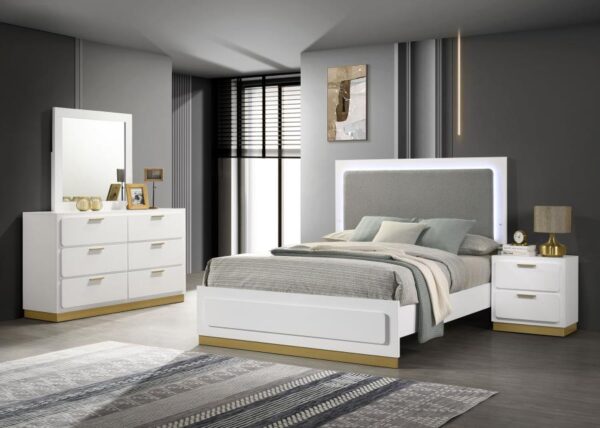 Queen Bedroom Set White Caraway 4-piece