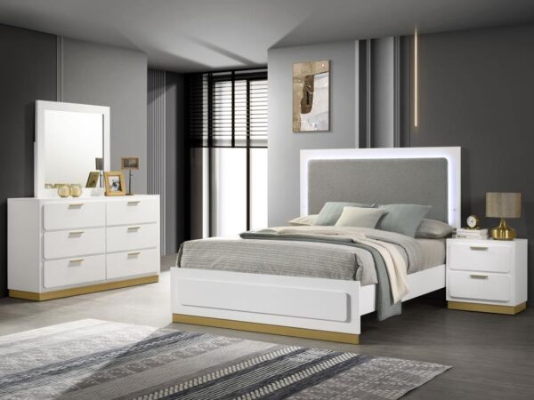 Queen Bedroom Set White Caraway 4-piece