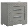 Queen Bedroom Set Grey High Gloss Ives 4-piece