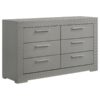 Queen Bedroom Set Grey High Gloss Ives 4-piece