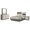 Queen Bedroom Set Grey Oak Fenwick 4-piece