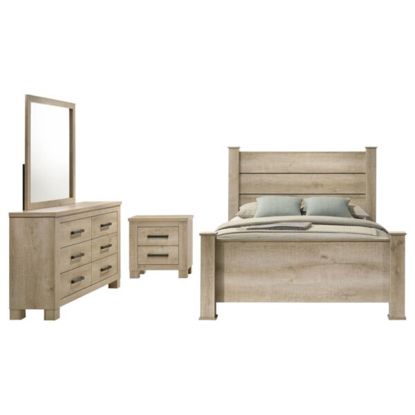 Queen Bedroom Set Weathered Oak Oakglen 4-piece