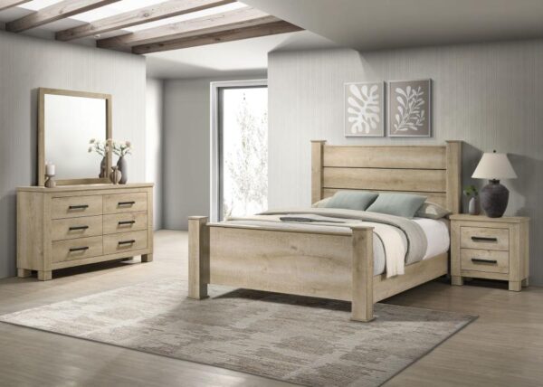 Queen Bedroom Set Weathered Oak Oakglen 4-piece