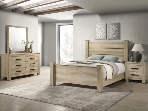 Queen Bedroom Set Weathered Oak Oakglen 4-piece