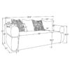 2-piece Fabric Upholstered Round Arm Sofa Set Beige