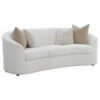 3-piece Boucle Upholstered Sloped Arm Sofa Set Latte