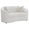 3-piece Boucle Upholstered Sloped Arm Sofa Set Latte
