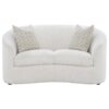 3-piece Boucle Upholstered Sloped Arm Sofa Set Latte