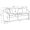 3-piece Boucle Upholstered Sloped Arm Sofa Set Latte