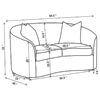 3-piece Boucle Upholstered Sloped Arm Sofa Set Latte