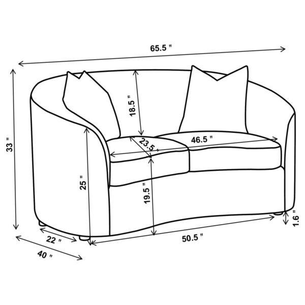 3-piece Boucle Upholstered Sloped Arm Sofa Set Latte