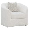 3-piece Boucle Upholstered Sloped Arm Sofa Set Latte