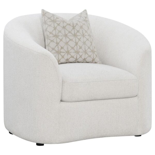 3-piece Boucle Upholstered Sloped Arm Sofa Set Latte