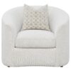 3-piece Boucle Upholstered Sloped Arm Sofa Set Latte