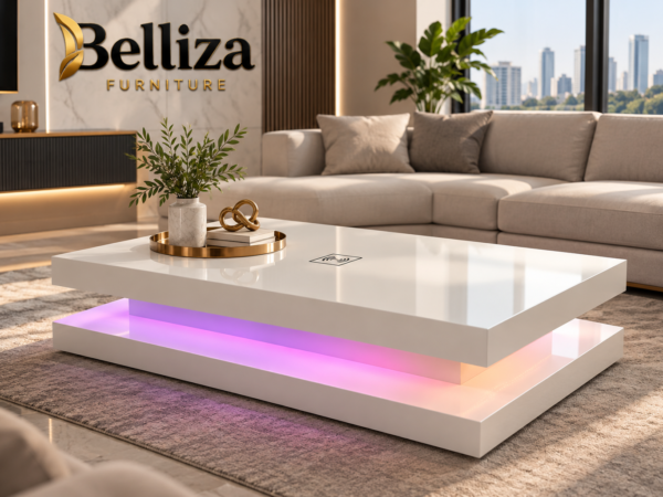 Belliza GD005 Modern LED Coffee Table with Wireless Charging — wholesale furniture for dealers