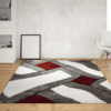 3D SHAGGY Patches white, grey and red