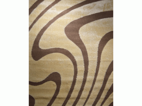 3D SHAGGY Rug Winding Brown Beige