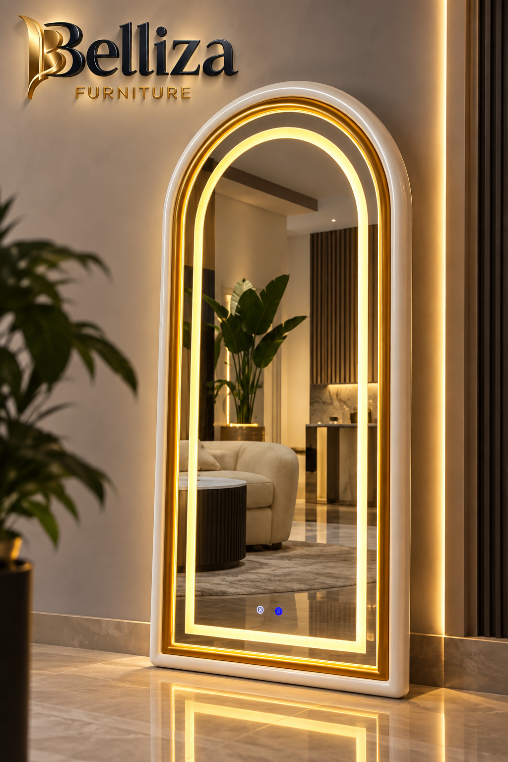 Belliza GD022 Full-Length LED Bluetooth Mirror — wholesale furniture for dealers