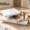 Belliza Modern Geometric Mirrored Coffee Table – White — wholesale furniture for dealers