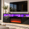 Belliza Modern LED Fireplace TV Stand with Storage – CBS25707