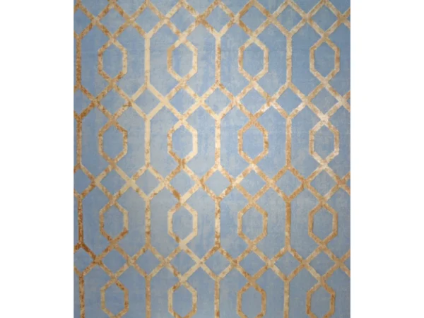 GREY ALVITA Collection Gray and Gold Rug