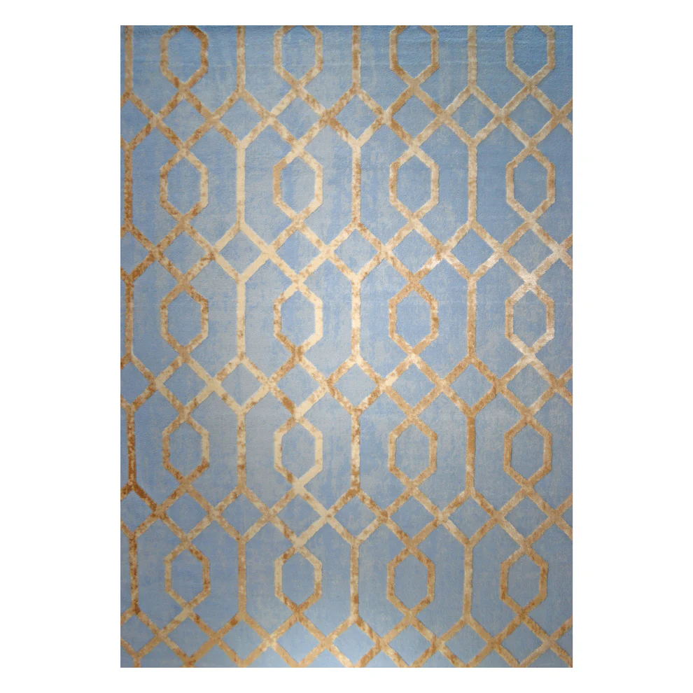 GREY ALVITA Collection Gray and Gold Rug