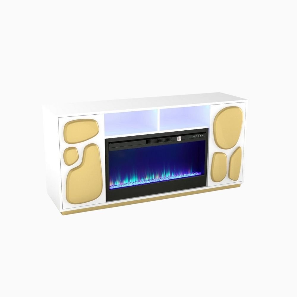 TV stand with fireplace