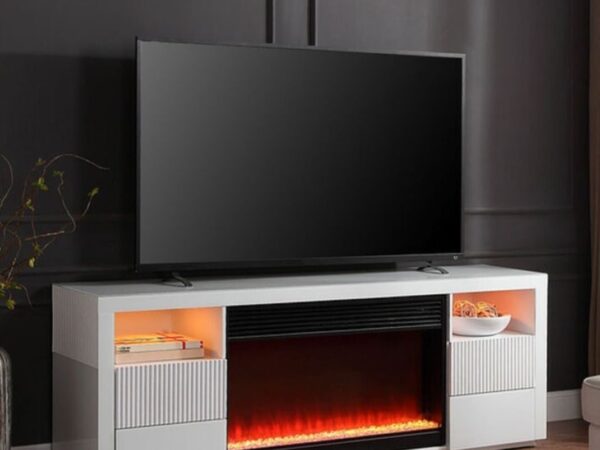 TV stand with fireplace